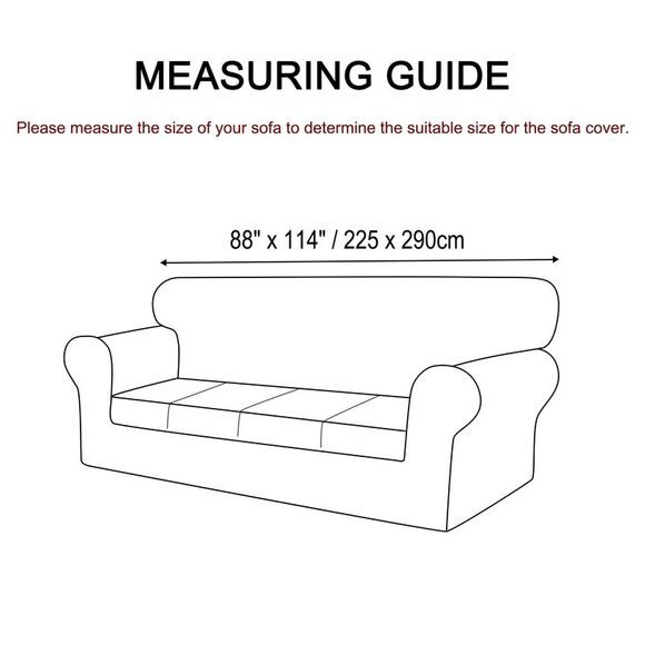 Velvet Stretch Sofa Cover Thicker Slipcover with One Pillow Cover X-Large - Picture 5 of 6